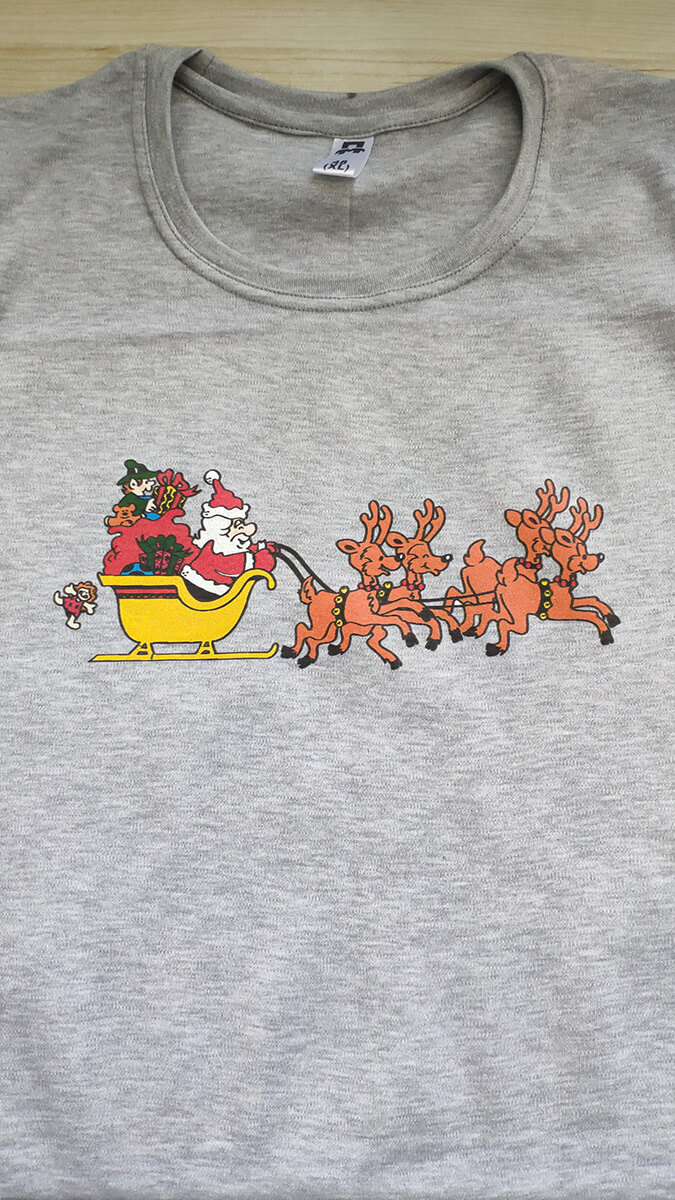 Мужская футболка-поло Санта везет подарки